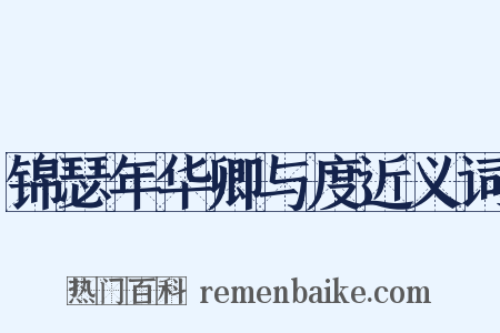 锦瑟年华卿与度近义词是什么意思的图片